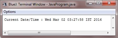 get current date and time in java