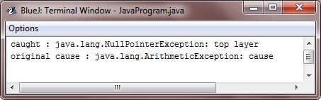 java chained exceptions
