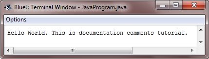 java documentation comments
