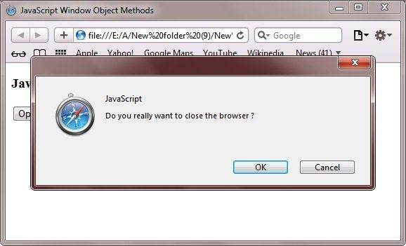 javascript close window