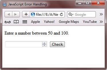 javascript error handling