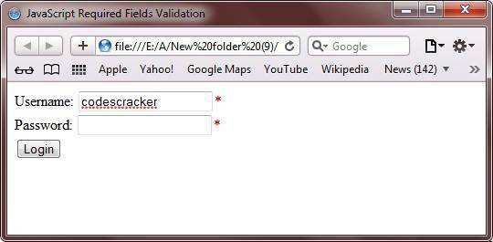javascript form validatation program