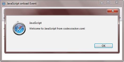 javascript onload event