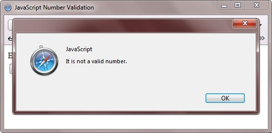 validate numbers using javascript