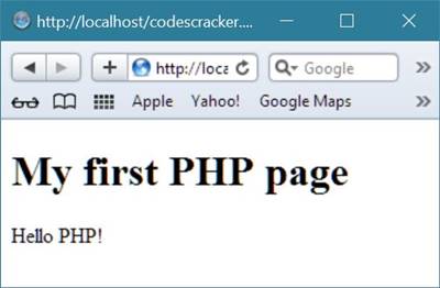 PHP first program